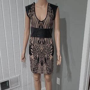Elegant Black and Tan Women's Dress
